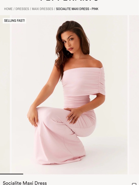 Peppermayo Dresses & Skirts - Peppermayo Socialite One-Shoulder Maxi Dress - Light Pink